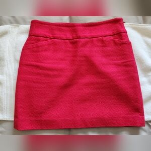 LOFT Fuchsia Textured Skirt